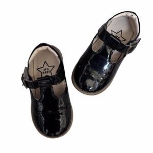 MG Baby Black T-Strap Patent Leather Mary Jane Shoes 5